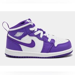 AIR JORDAN 1 RETRO MID PURPLE VENOM , Size 7C